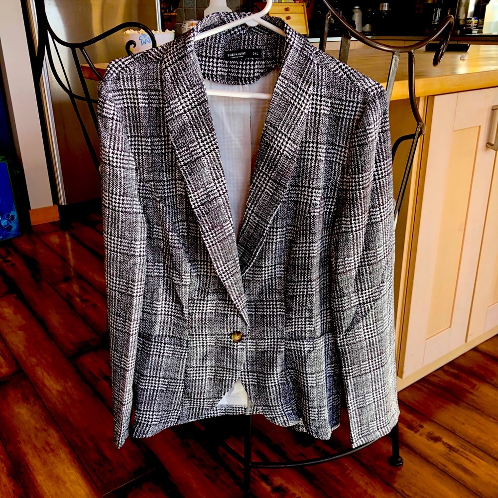 Plaid unlined blazer